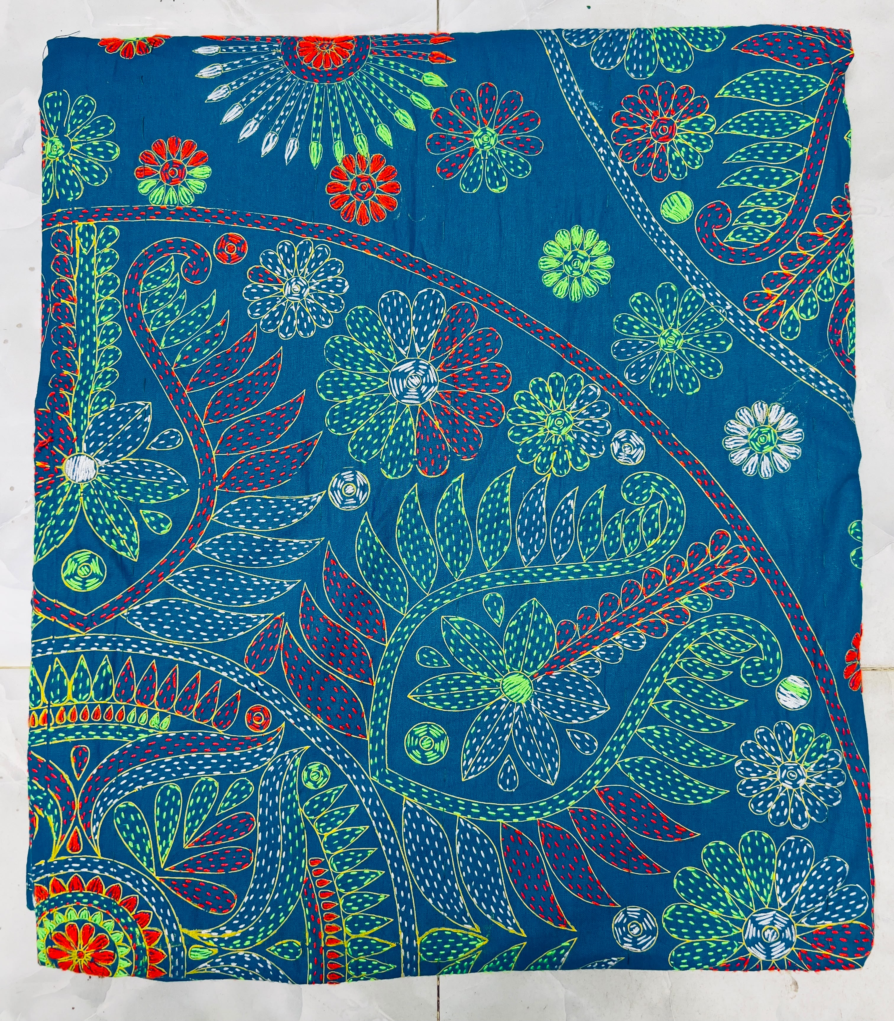 জামালপুরি নকশিকাঁথা(আকাশি কালার)